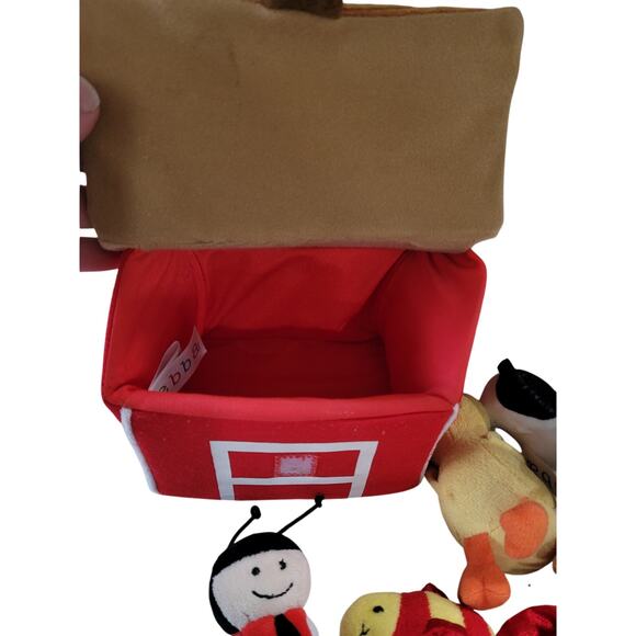 My Barnyard Friends Stuffed Animal Playset, 3 make noise finger puppets Cow - Picture 3 of 3